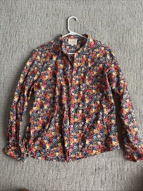 Sezane Floral Button-Up Pierro Shirt